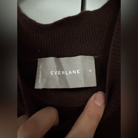 Everlane Womens Brown Mock Neck Cashmere Sweater Size Med - Picture 2 of 5